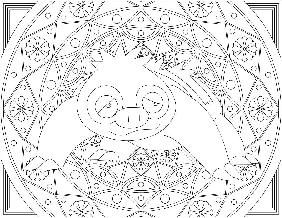 slakoth coloring page transparent png pokemon