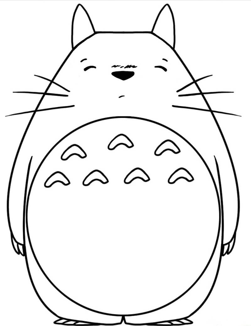 Sleeping Totoro Coloring Page Free Printable Coloring Pages For Kids