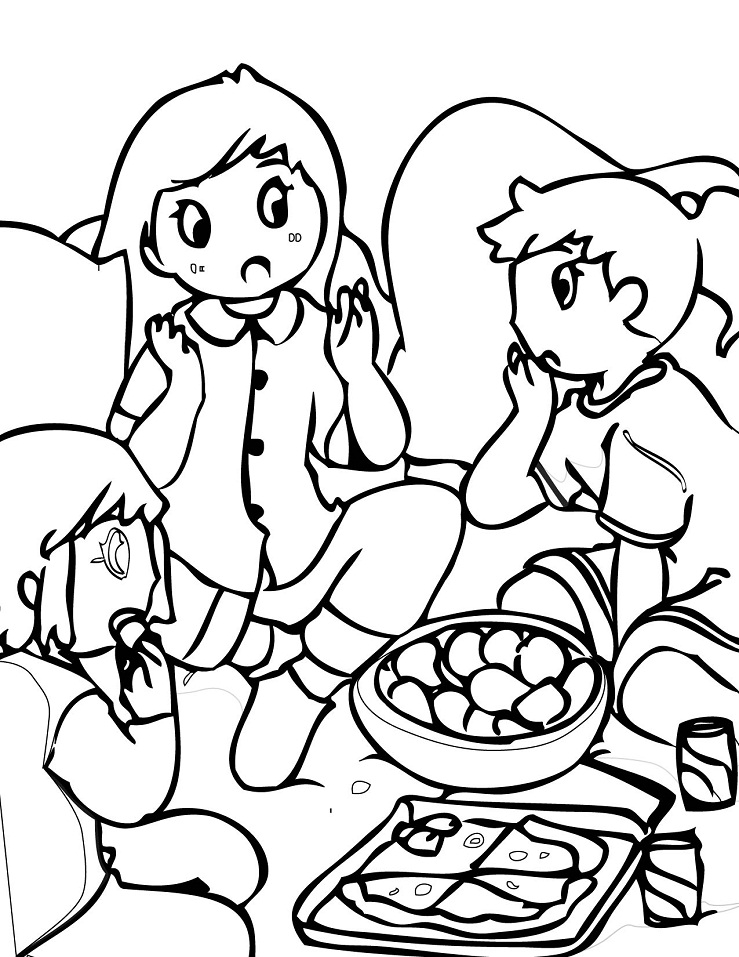 Sleepover Coloring Pages - Free Printable Coloring Pages for Kids
