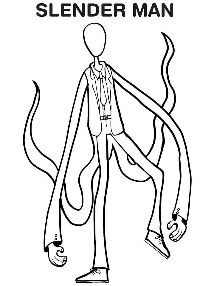 Desenhos de Slenderman 4 para Colorir e Imprimir 