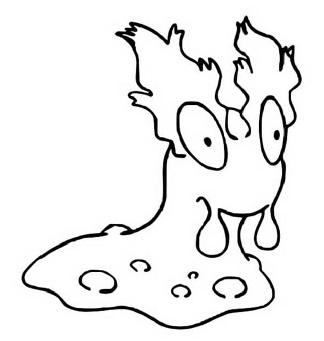 slugma coloring page in black and white pokemon