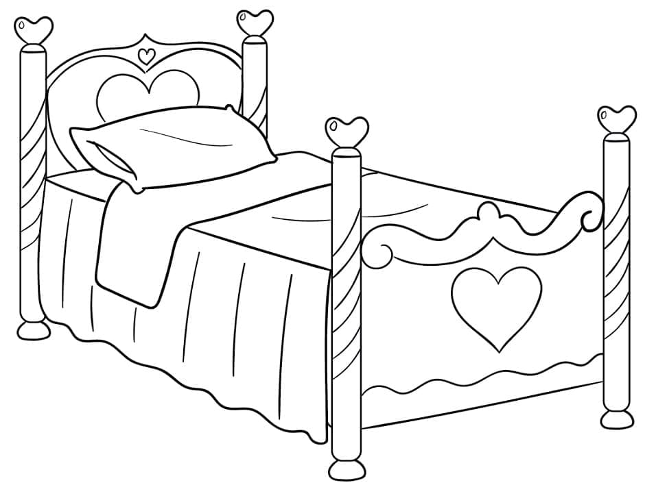 Free Printable Bed Coloring Page Free Printable Coloring Pages For Kids