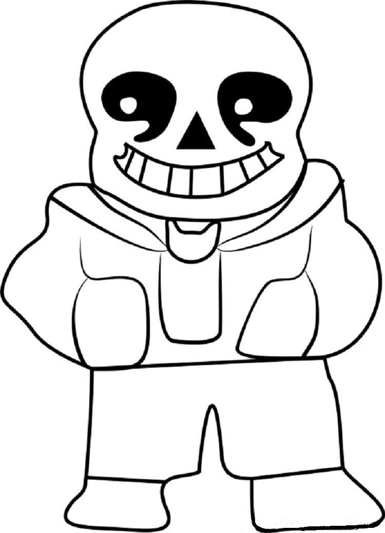 Scary Sans Coloring Page - Free Printable Coloring Pages for Kids