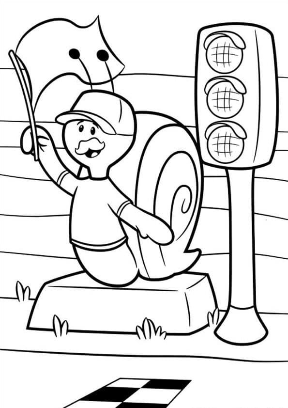Snail and Traffic Light Coloring Page - Free Printable Coloring Pages for  Kids