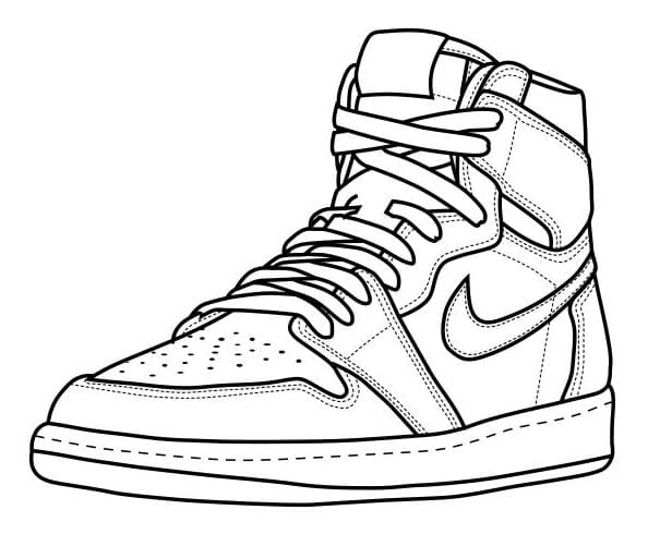 jordans shoes coloring page