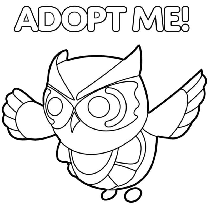 Adopt Me Snow Owl Coloring Pages