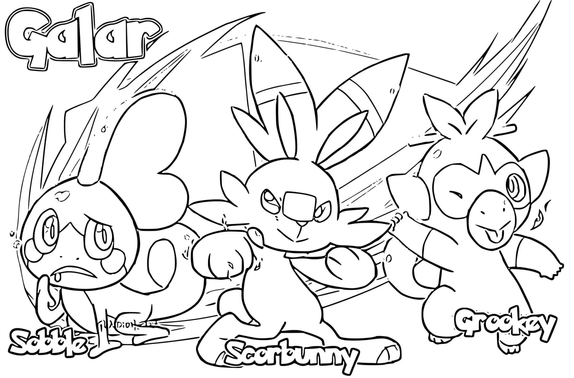 Sobble Coloring Pages.