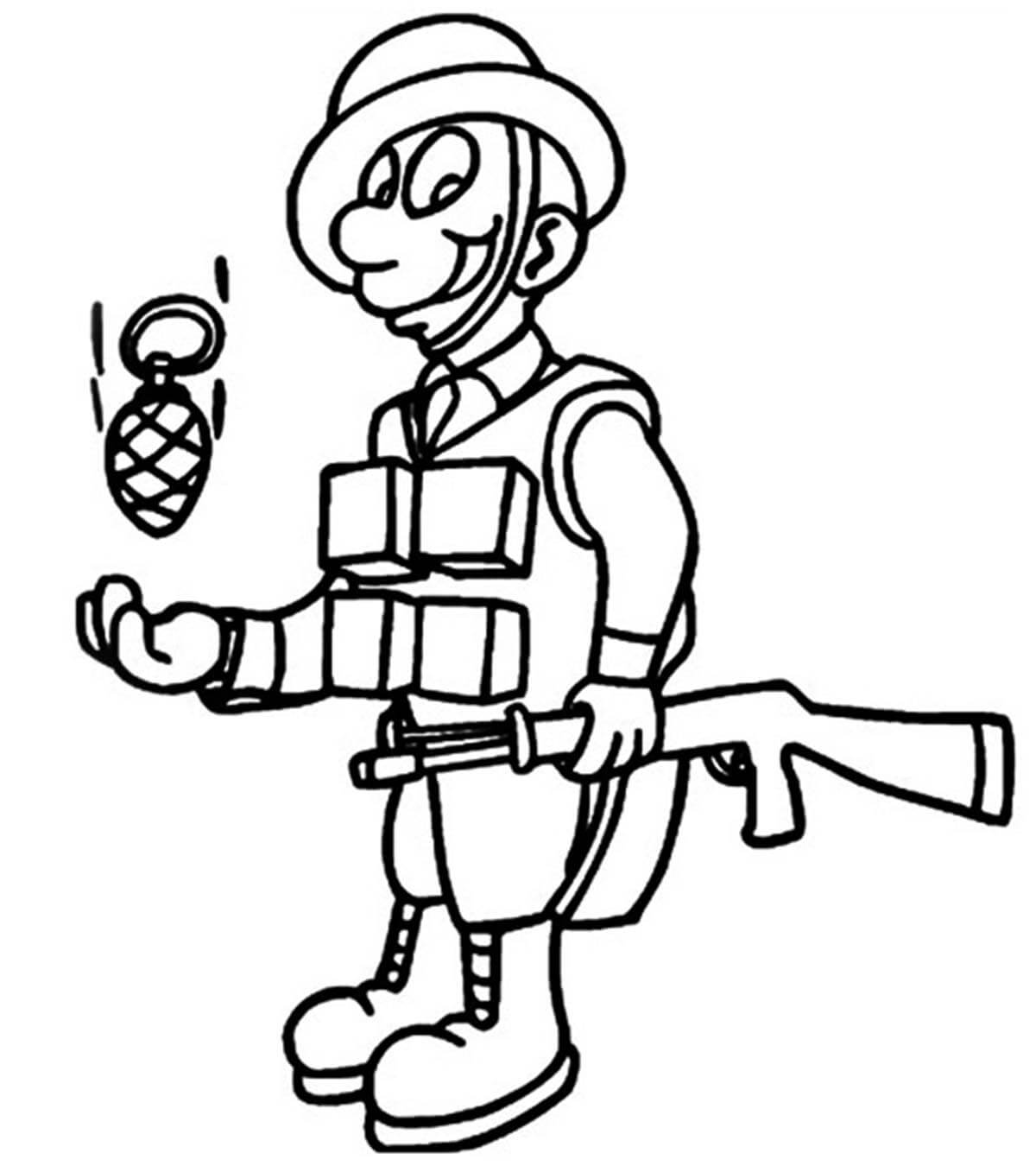 New Style Solider Coloring Page - Free Printable Coloring Pages for Kids