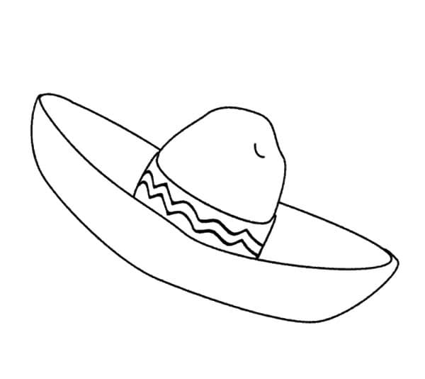 Simple Sombrero 1 Coloring Page Free Printable Coloring Pages For Kids