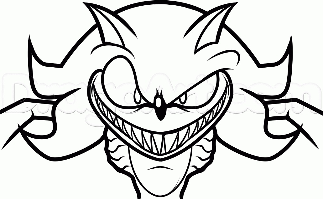 Sonic Exe Nightmare Coloring Pages.  Cartoon coloring pages, Free coloring  pages, Coloring pages