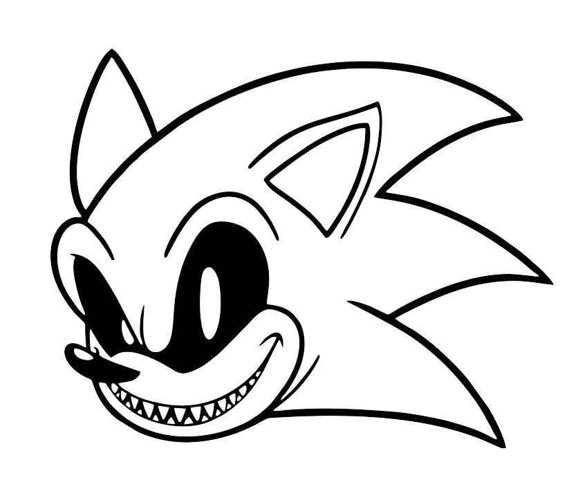 Sonic Exe Coloring Page Free Printable Coloring Pages for Kids