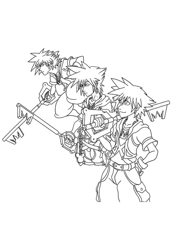 sora in kingdom hearts coloring page free printable coloring pages for kids