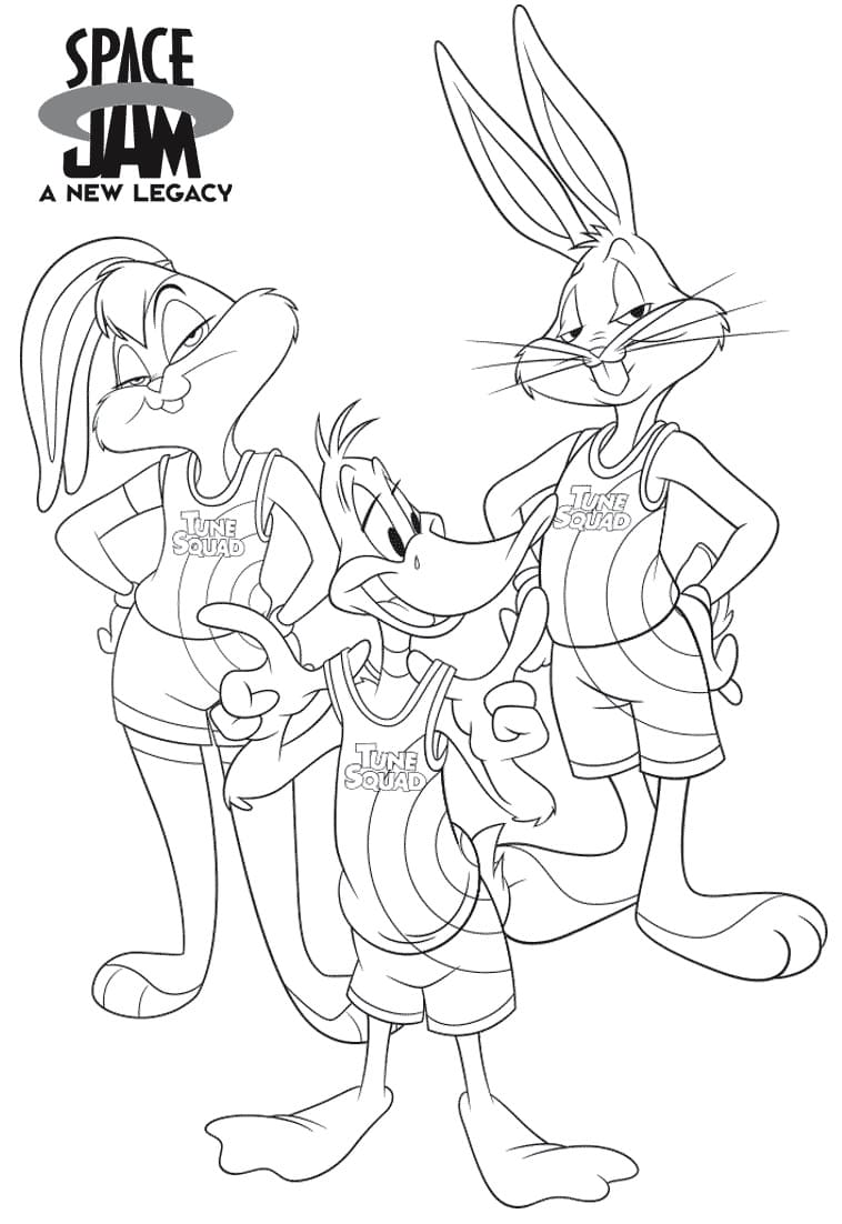Space Jam Daffy Duck Coloring Page - Free Printable Coloring Pages for Kids