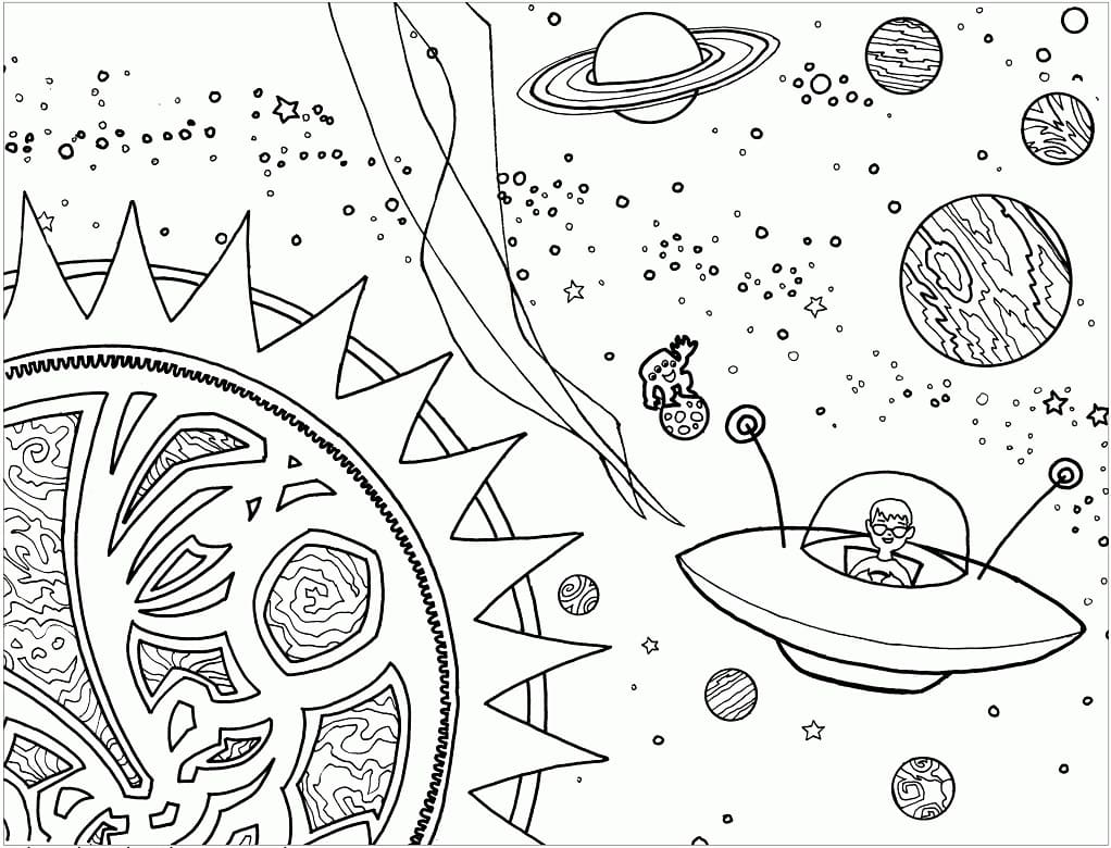space-coloring-page