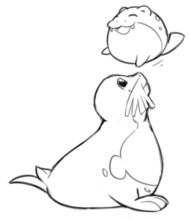 printable spheal coloring pages pokemon