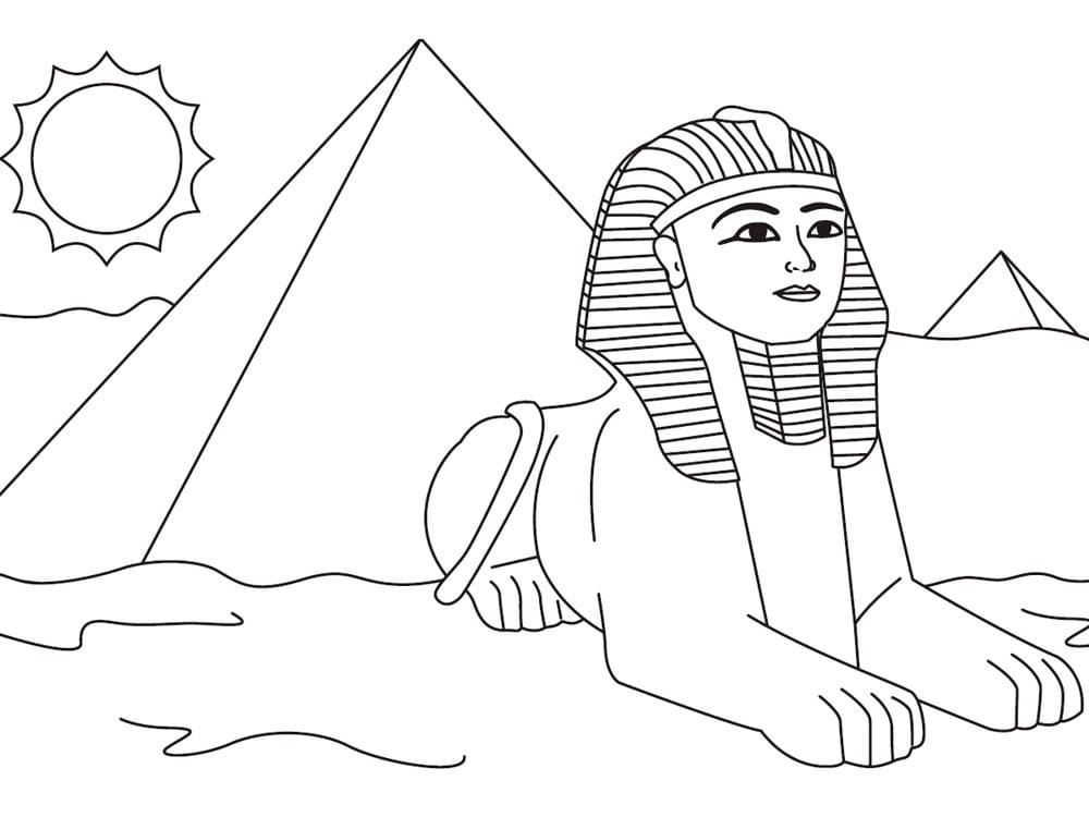 egyptian sphinx coloring pages