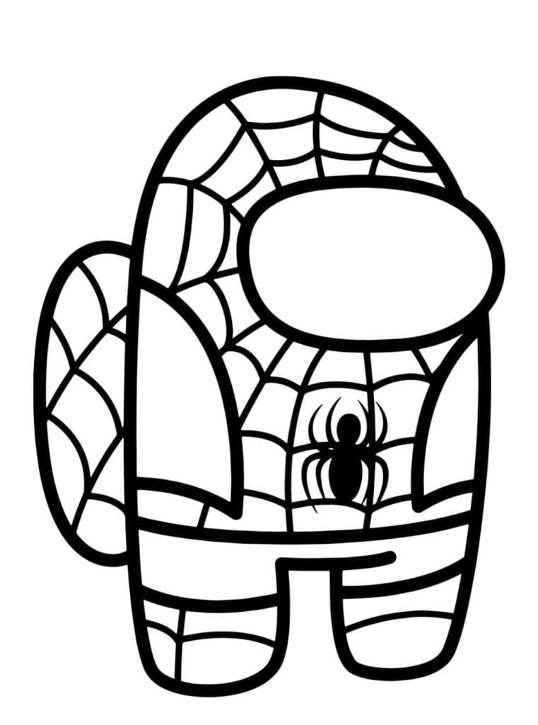among us ghost coloring pages