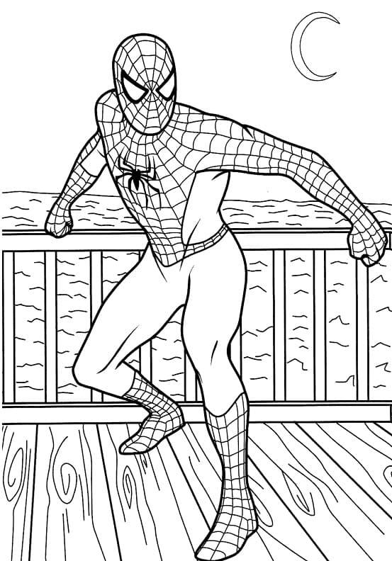 Spiderman for Kids Coloring Page - Free Printable Coloring Pages for Kids