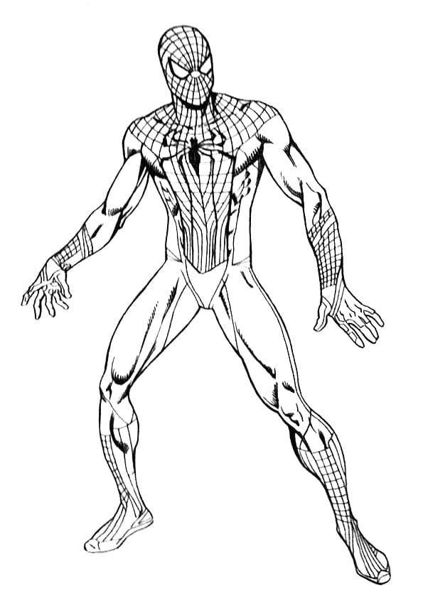 Amazing Spiderman Coloring Page - Free Printable Coloring Pages for Kids