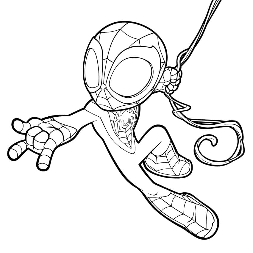 Spidey and His Amazing Friends 1 Coloring Page Free Printable