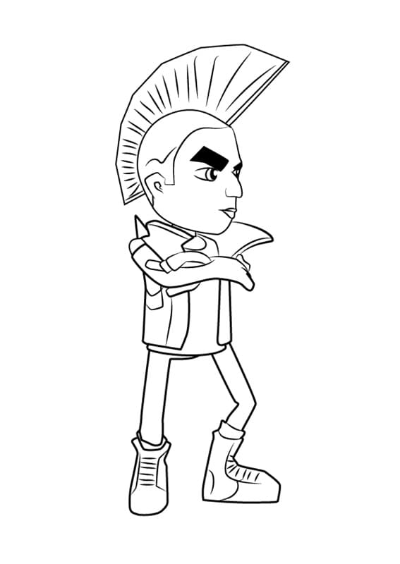 Noon from Subway Surfers Coloring Page - Free Printable Coloring Pages