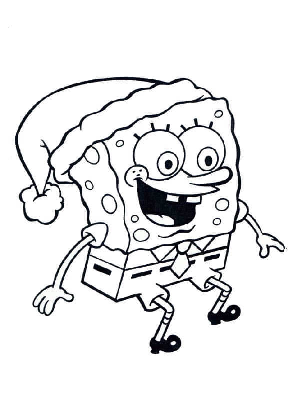 SpongeBob on Santa Hat