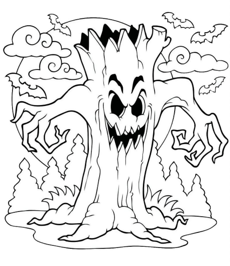Spooky Tree on Halloween