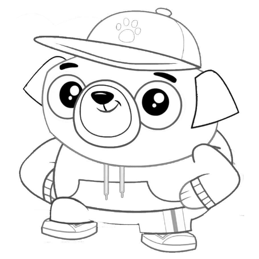 Spud Pug Coloring Page - Free Printable Coloring Pages for Kids