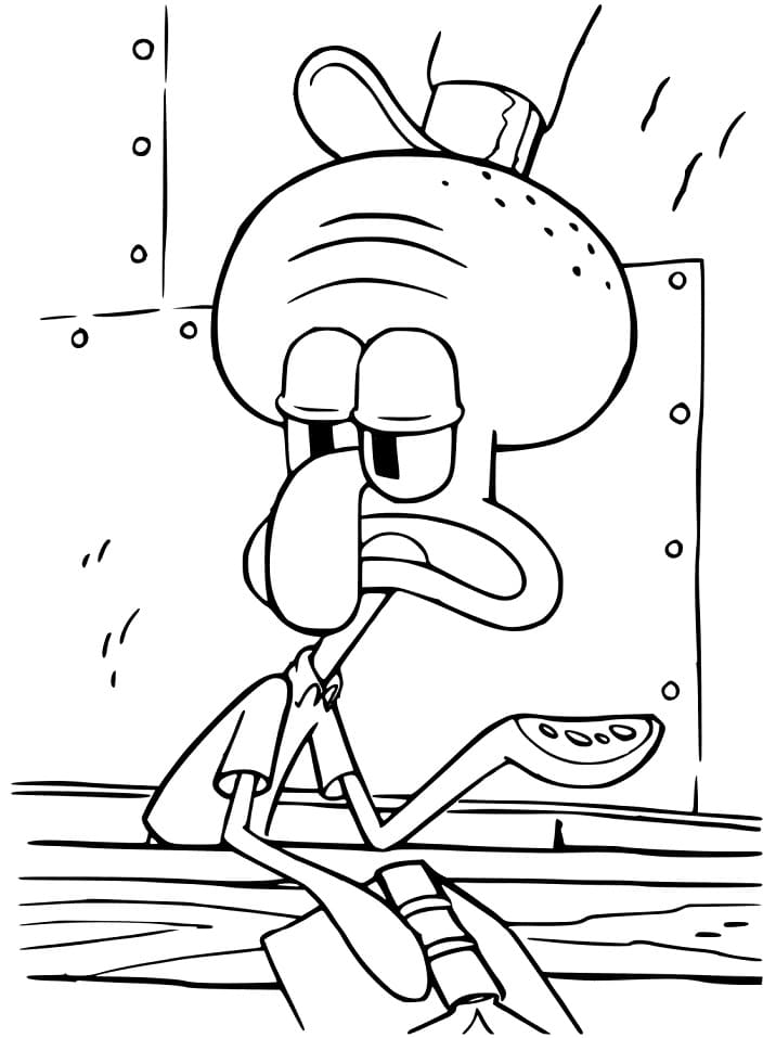 Squidward with a Book