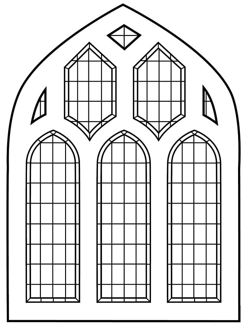 stoel huid server Stained Glass Window Coloring Page - Free Printable Coloring Pages for Kids