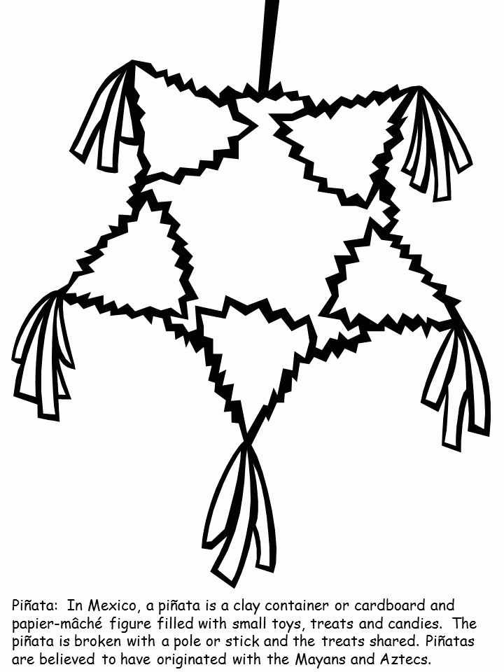 Pinata Coloring Pages Free Printable Coloring Pages For Kids