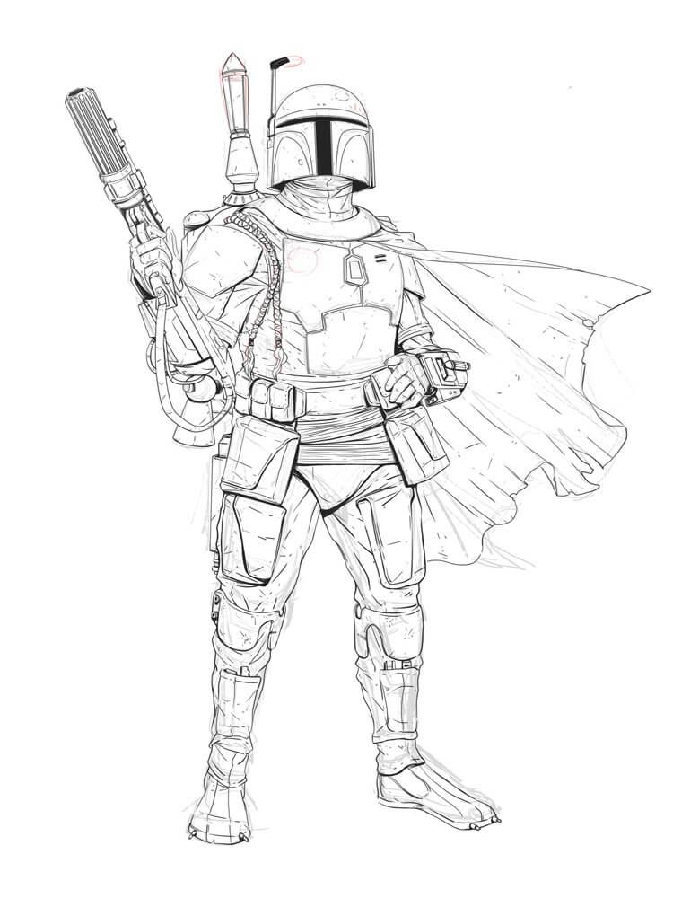free star wars coloring pages boba fett