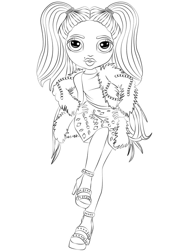 Poppy Rowan Rainbow High Coloring Page - Free Printable Coloring Pages