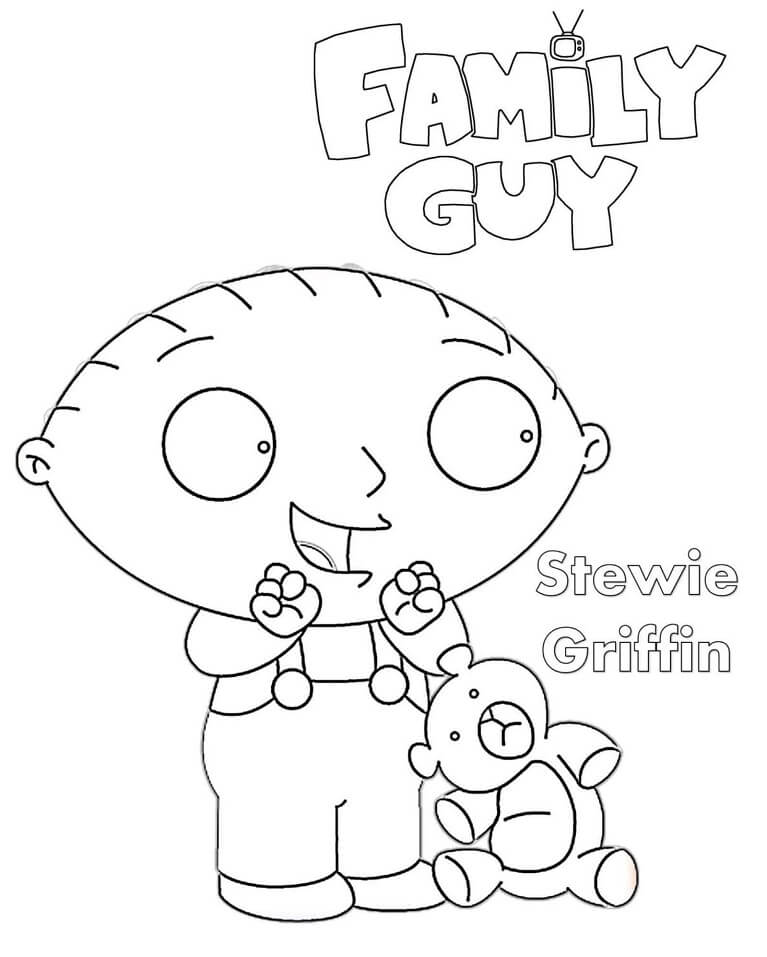 Stewie Griffin Family Guy Coloring Page - Free Printable Coloring Pages for  Kids