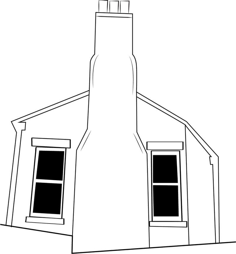 Masonry Chimney Coloring Page - Free Printable Coloring Pages for Kids