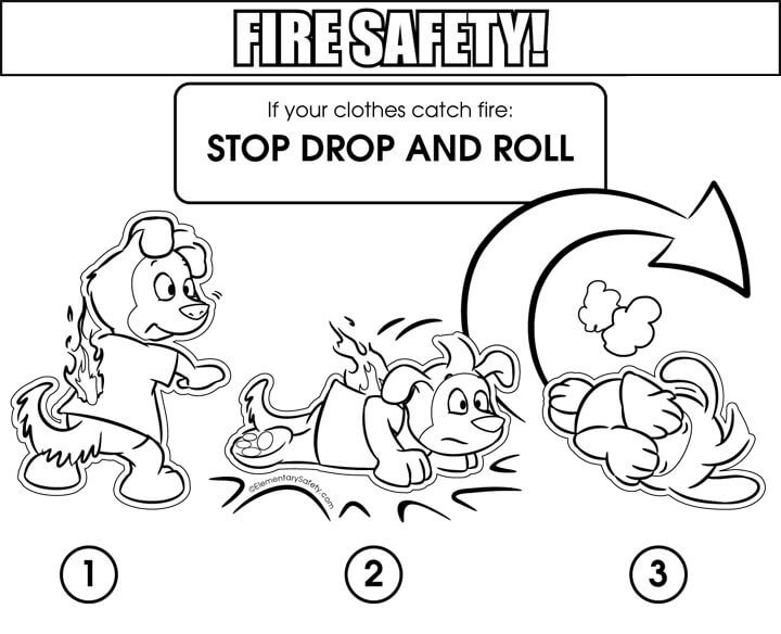 family fire safety coloring page Family fire safety coloring ...