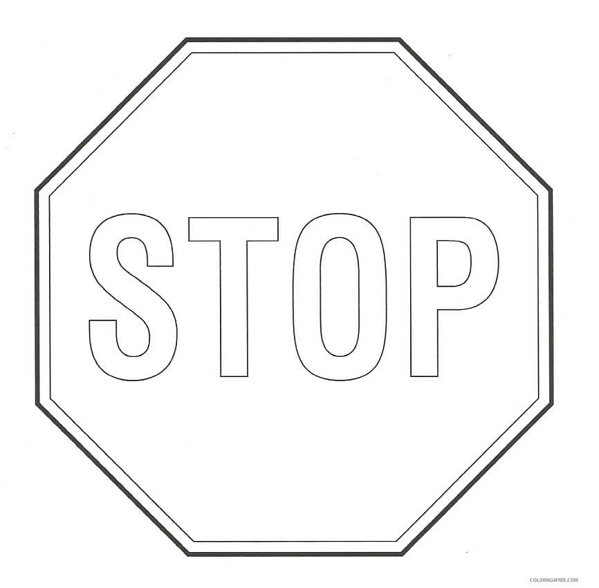 Stop Sign 1 Coloring Page Free Printable Coloring Pages for Kids