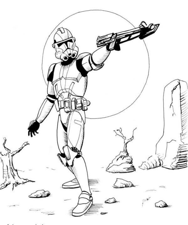 Stormtrooper 8 Coloring Page - Free Printable Coloring Pages for Kids