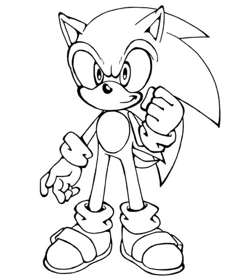 Popular Sonic Coloring Page - Free Printable Coloring Pages for Kids