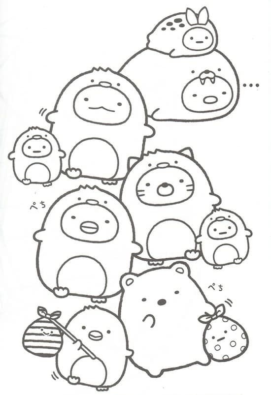 Sumikko Gurashi is Cute Coloring Page - Free Printable Coloring Pages