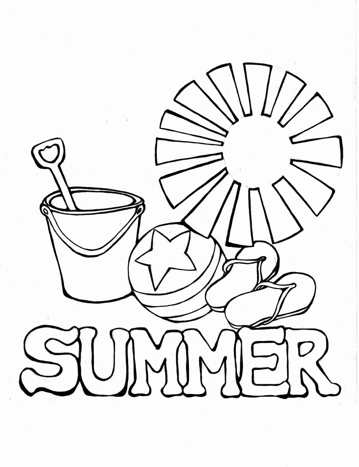 Summer Coloring Pages For Kindergarten At Getdrawings Free Download 