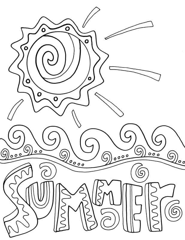 printable summer coloring pages for adults