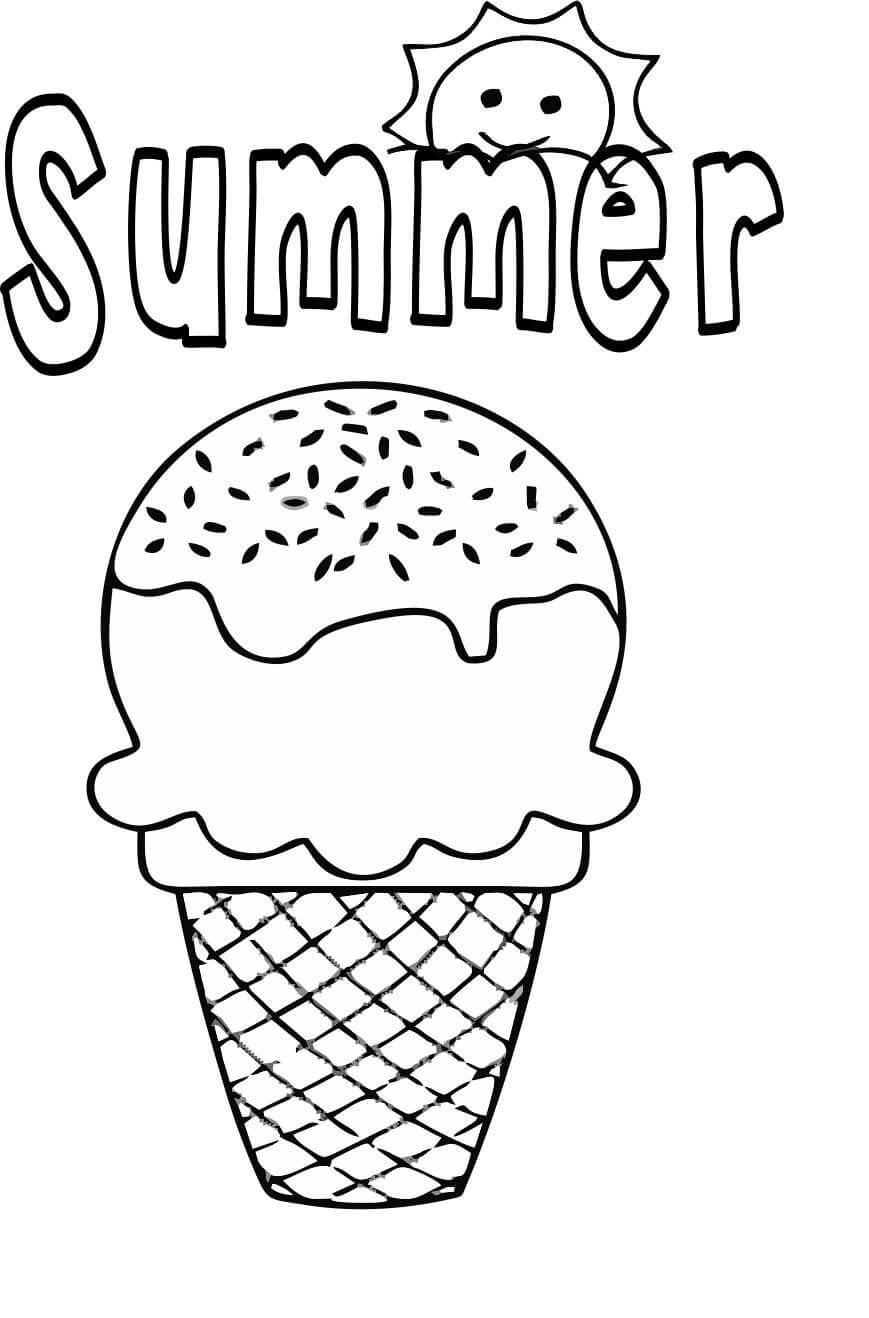 Summer Ice Cream Coloring Page   Free Printable Coloring Pages for ...