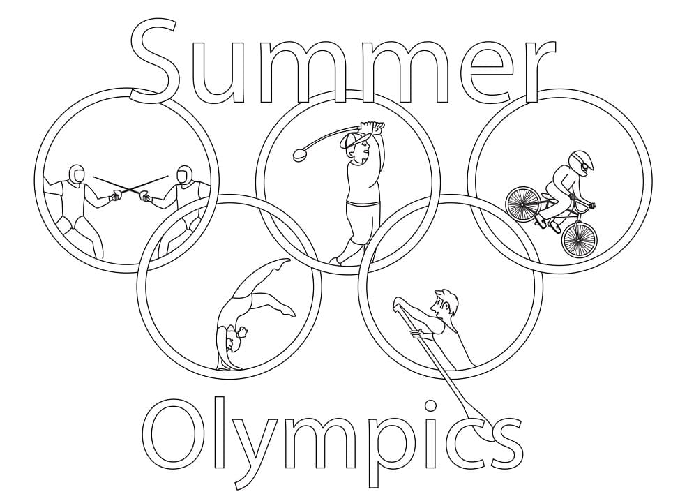 Summer Olympics Coloring Page Free Printable Coloring Pages for Kids