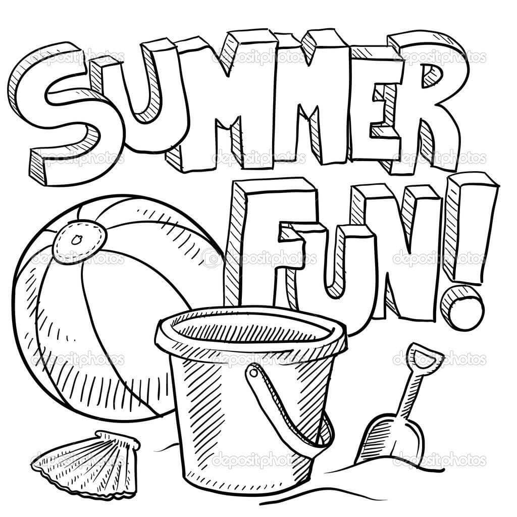 summer fun coloring page free printable coloring pages for kids