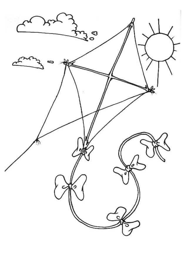 Kite Coloring Pages - Free Printable Coloring Pages for Kids