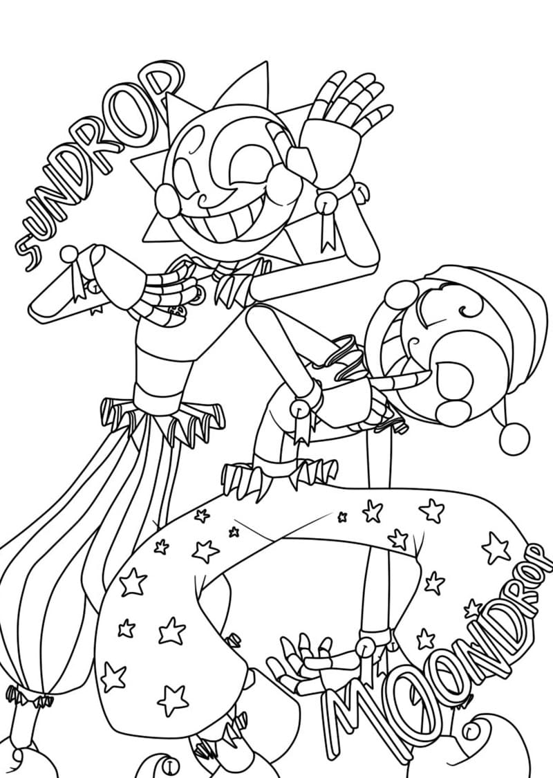 FNAF Sundrop Coloring Page - Free Printable Coloring Pages for Kids