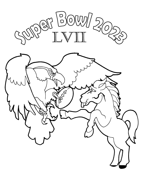 Glorious Super Bowl 2023 Coloring Page