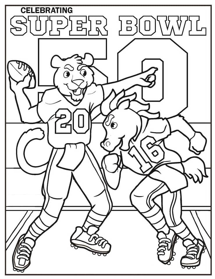 Super Bowl Coloring Page Free Printable Coloring Pages for Kids