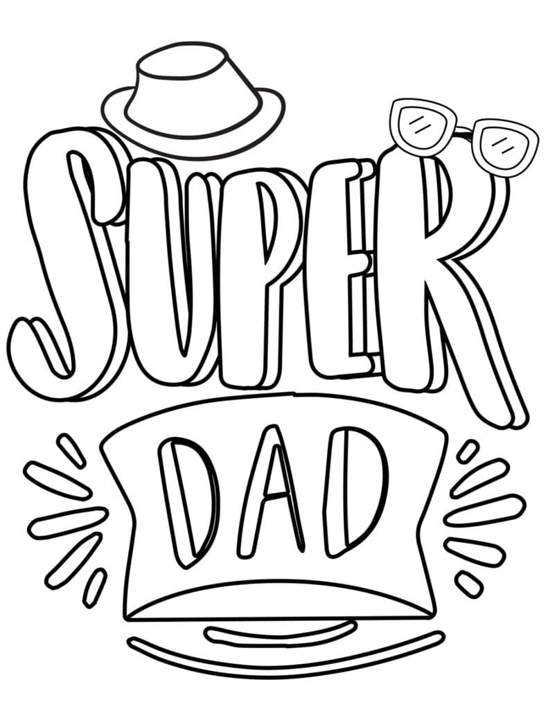 Super Dad Free Printable